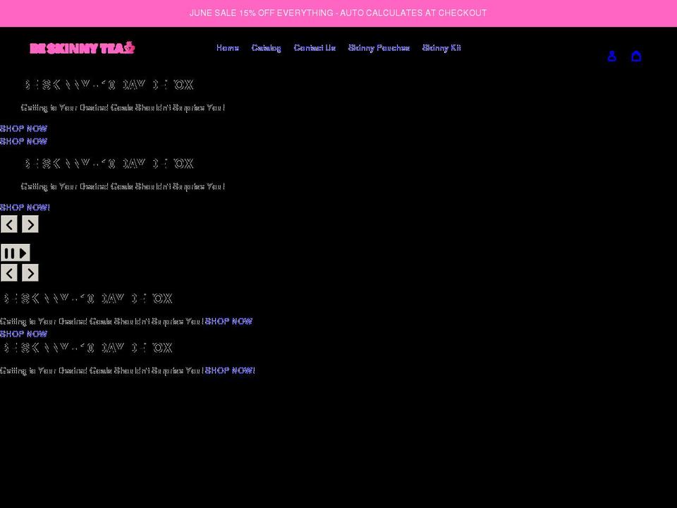 beskinnytea.com shopify website screenshot