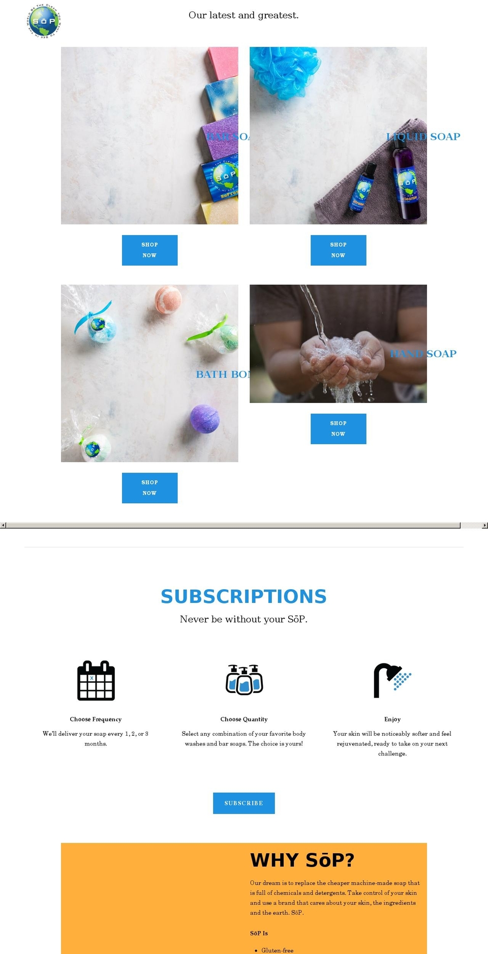 SOP Shopify theme site example besopclean.com