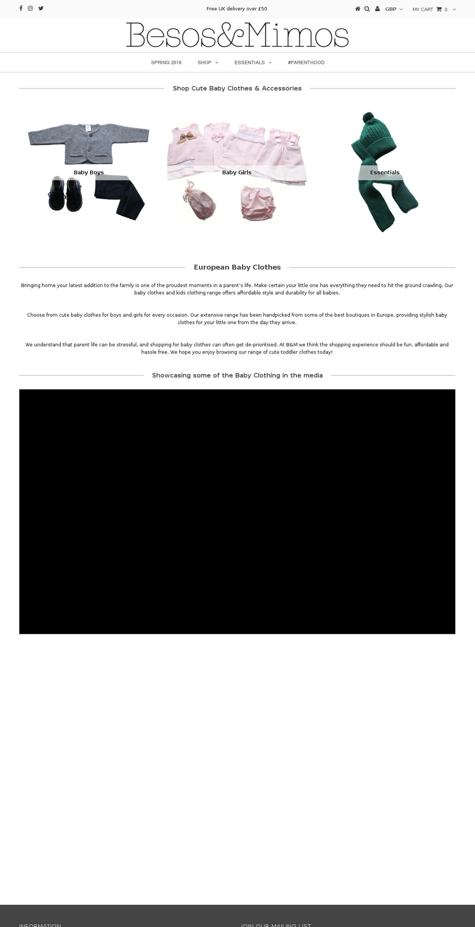 besosmimos.com — Shopify storefront screenshot