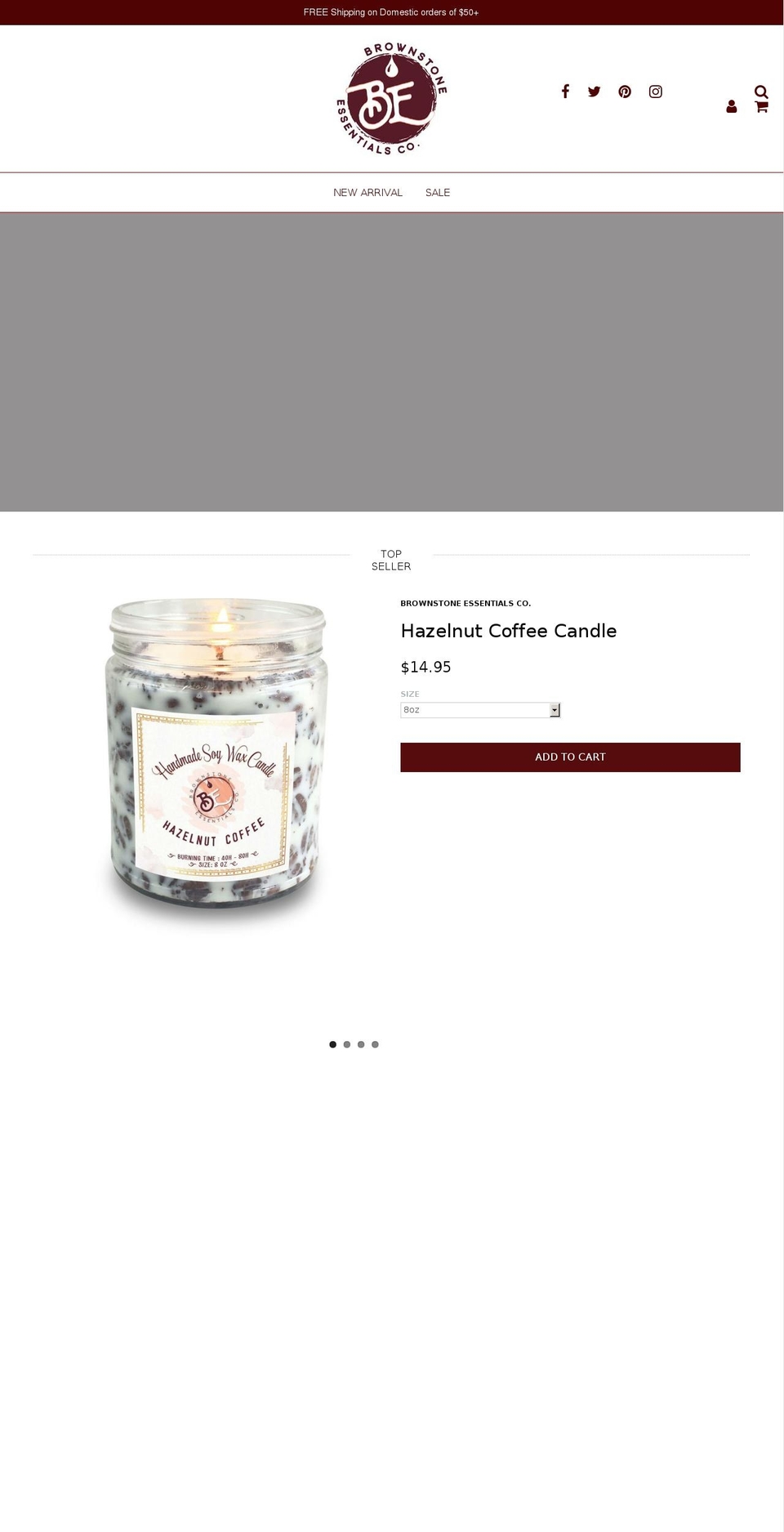 besoycandles.com shopify website screenshot