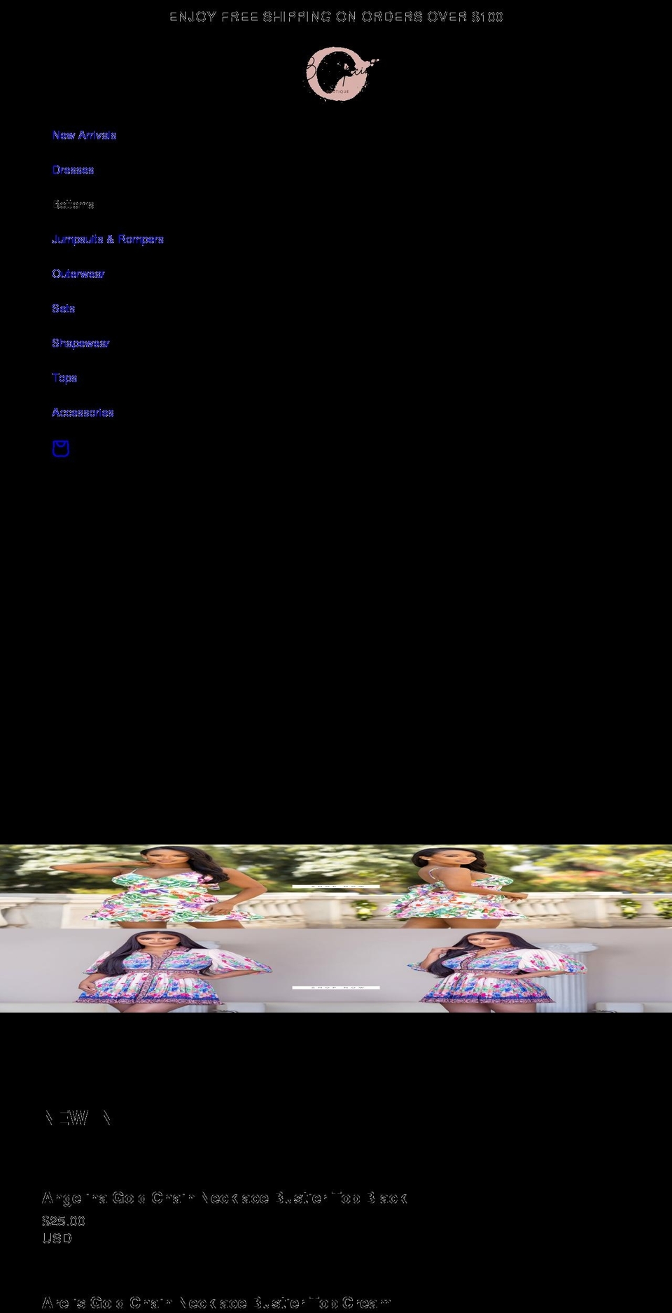 bespecialboutique.com shopify website screenshot