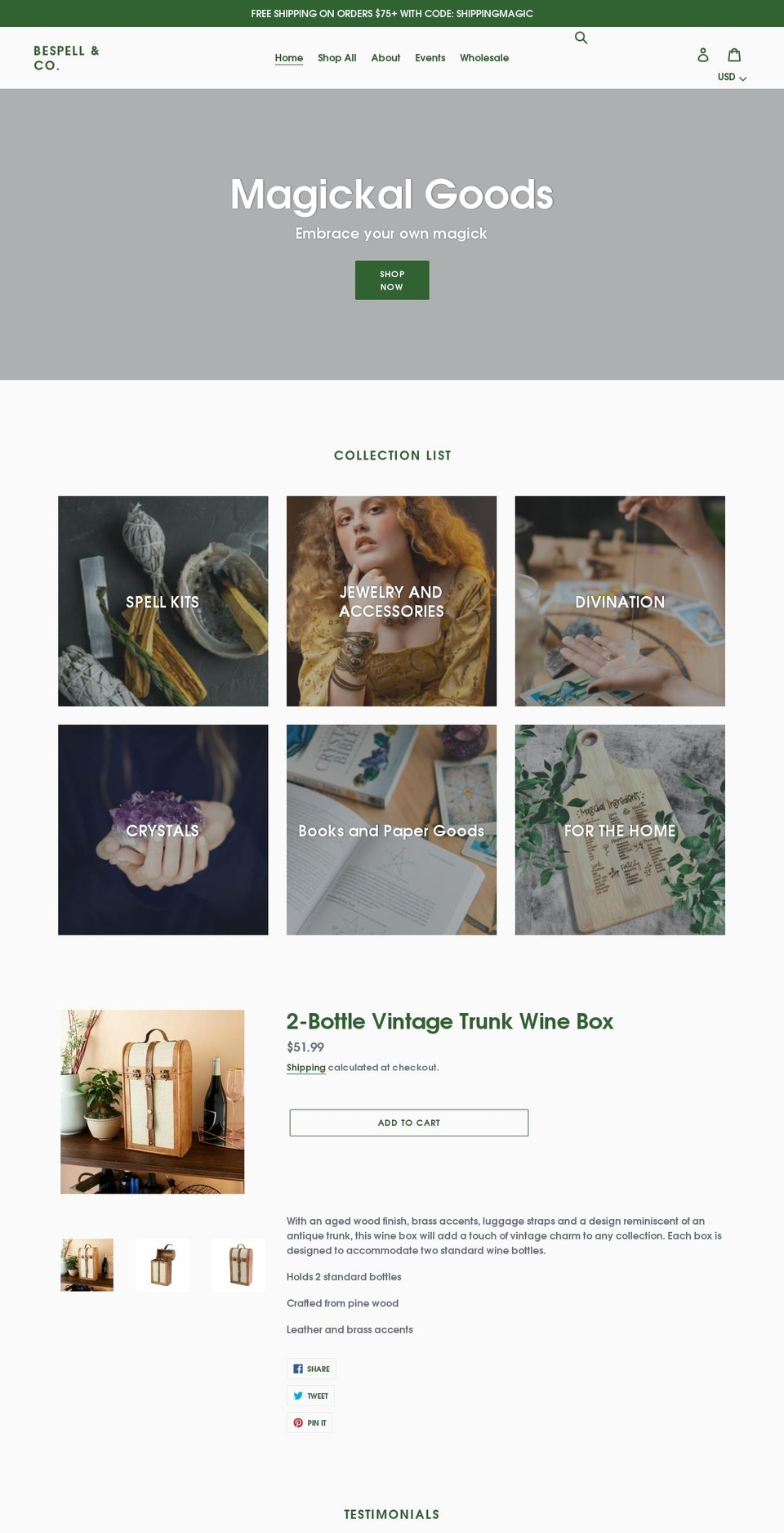 bespellco.com shopify website screenshot