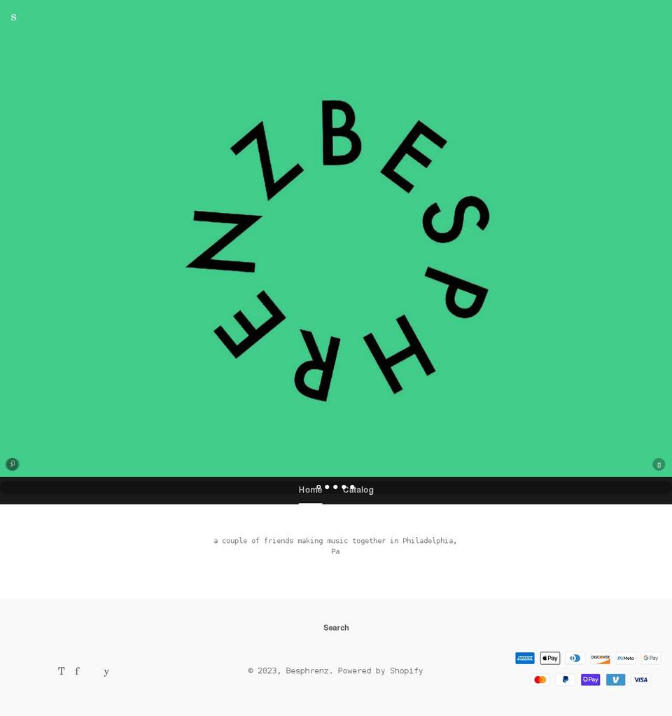 besphrenz.com shopify website screenshot