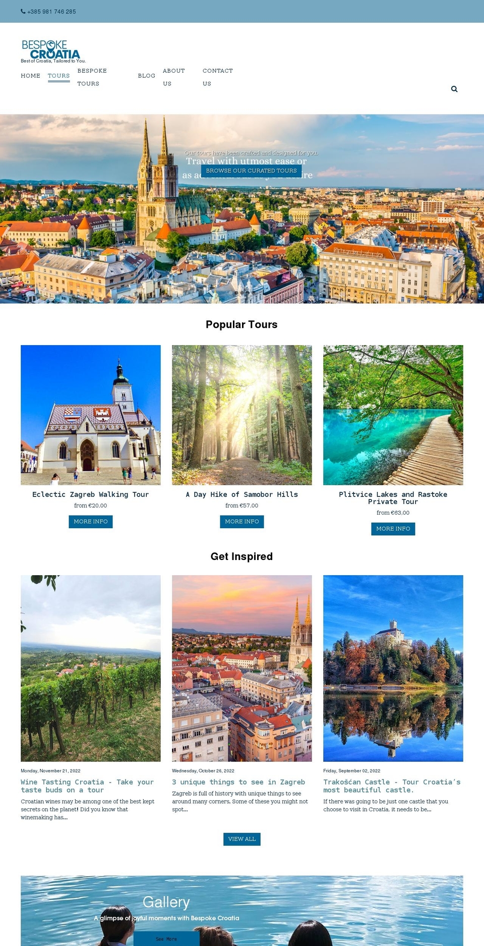 bespoke-croatia.com shopify website screenshot
