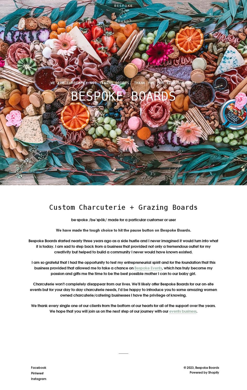 bespokeboards.co shopify website screenshot