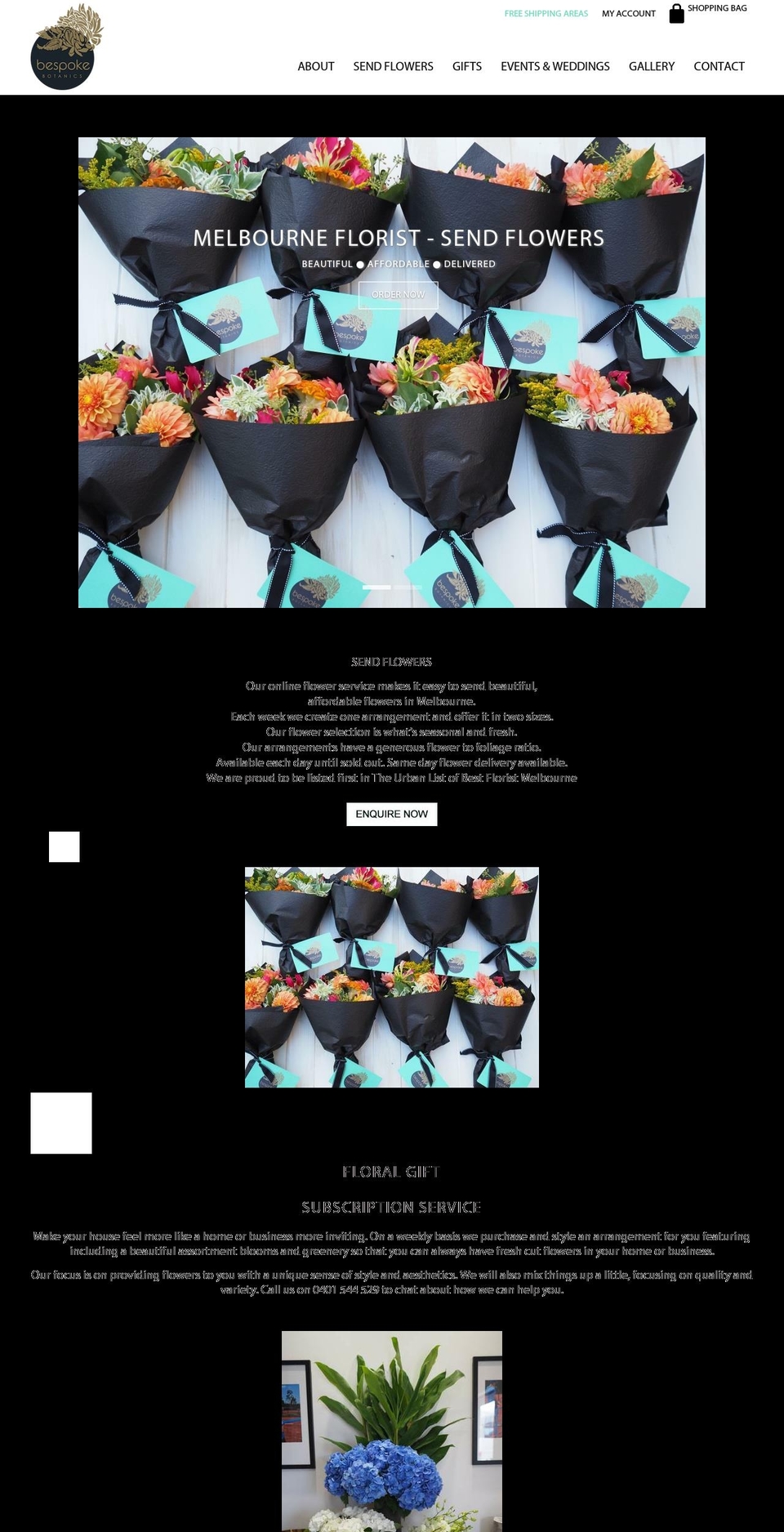 bespokebotanics.com.au shopify website screenshot
