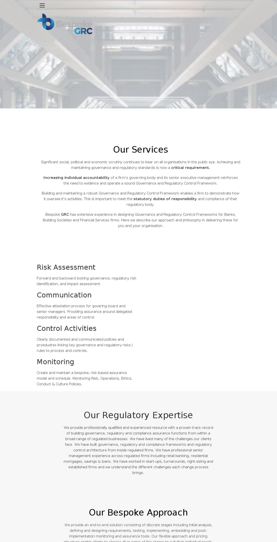 bespokegrc.com — Shopify storefront screenshot