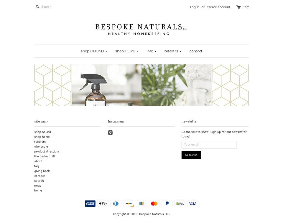 bespokenaturals.net shopify website screenshot