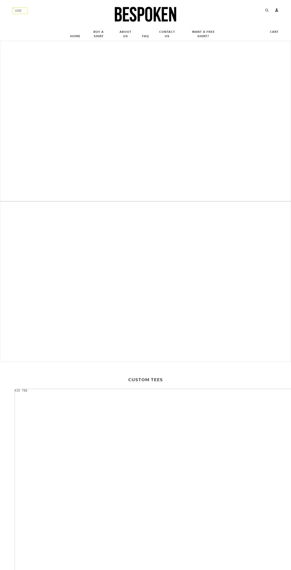 bespokentees.com — Shopify storefront screenshot