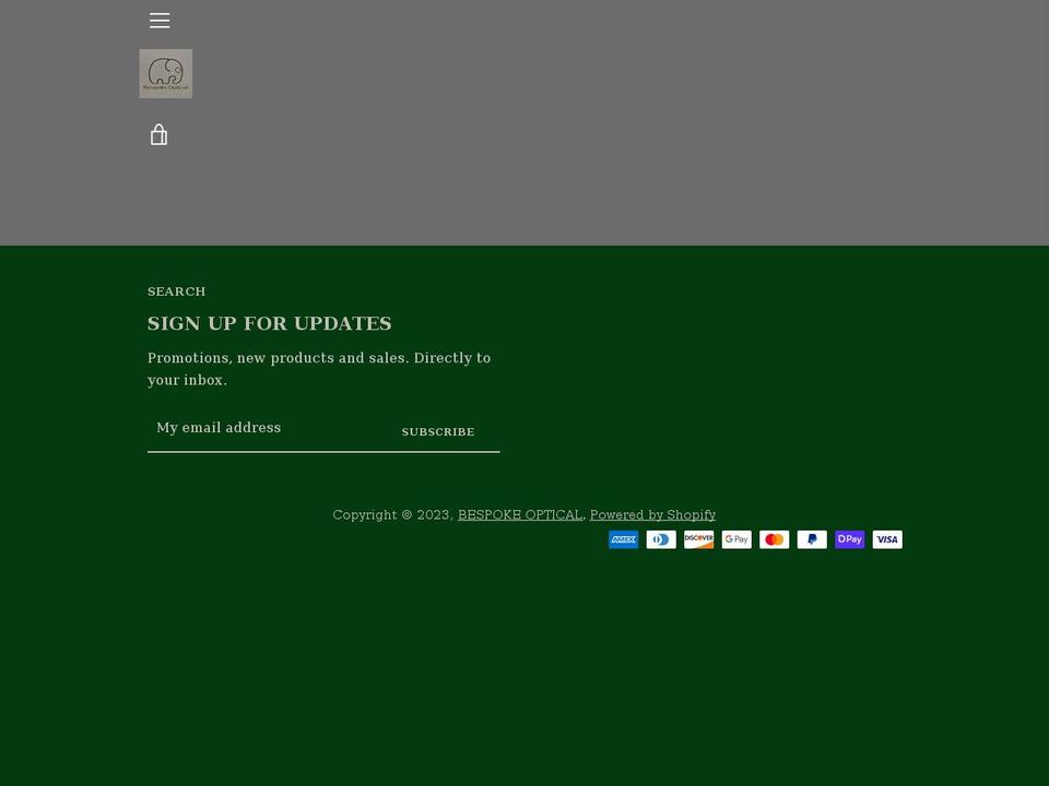 bespokeoptical.com shopify website screenshot