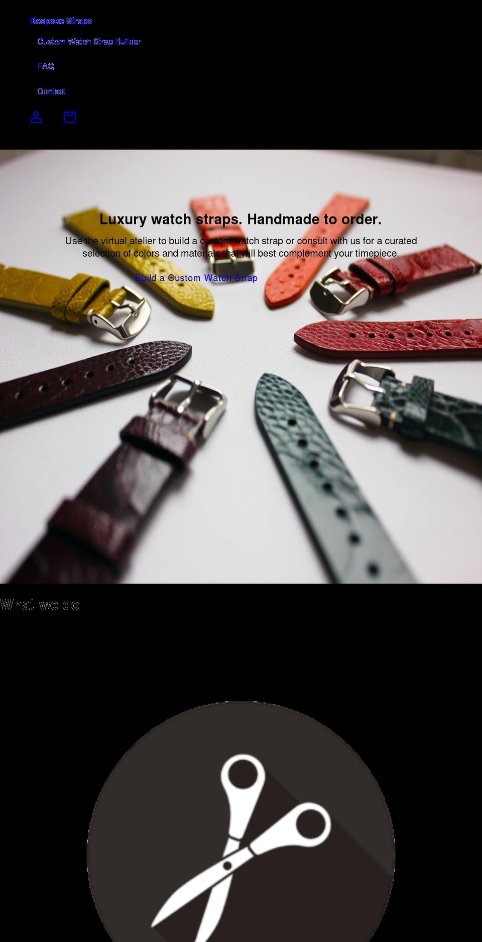 bespokestraps.com shopify website screenshot
