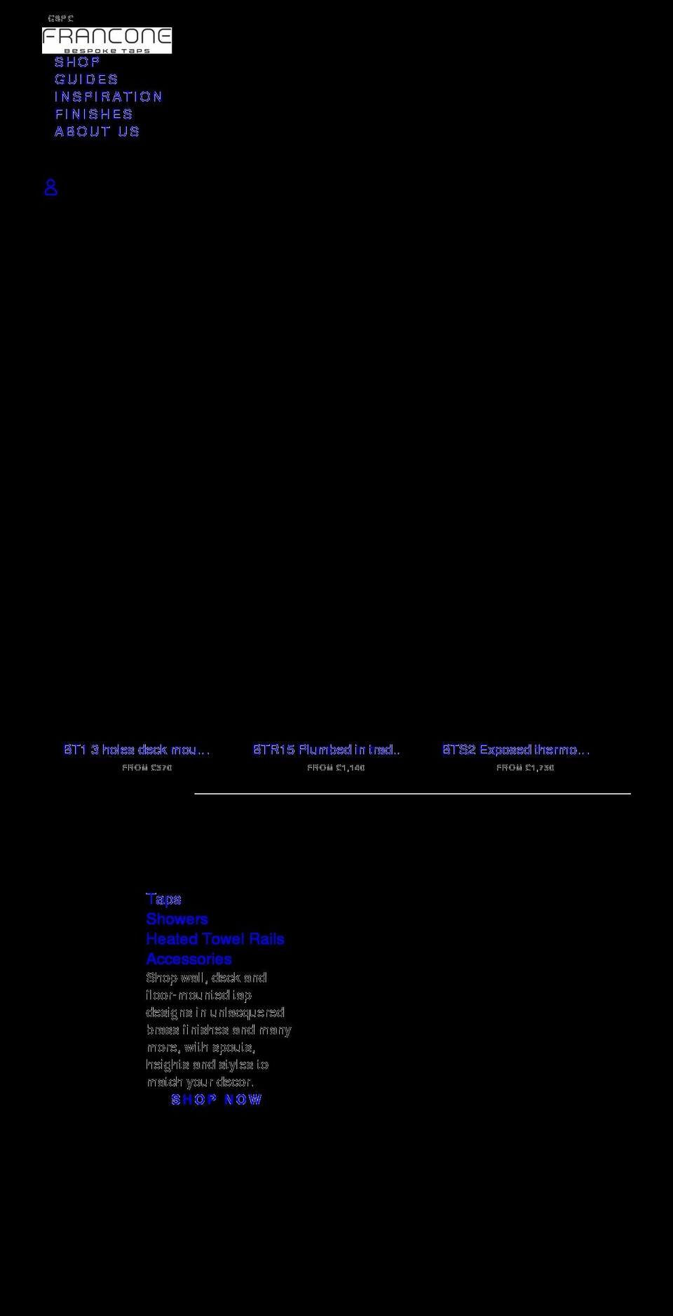 bespoketaps.com shopify website screenshot