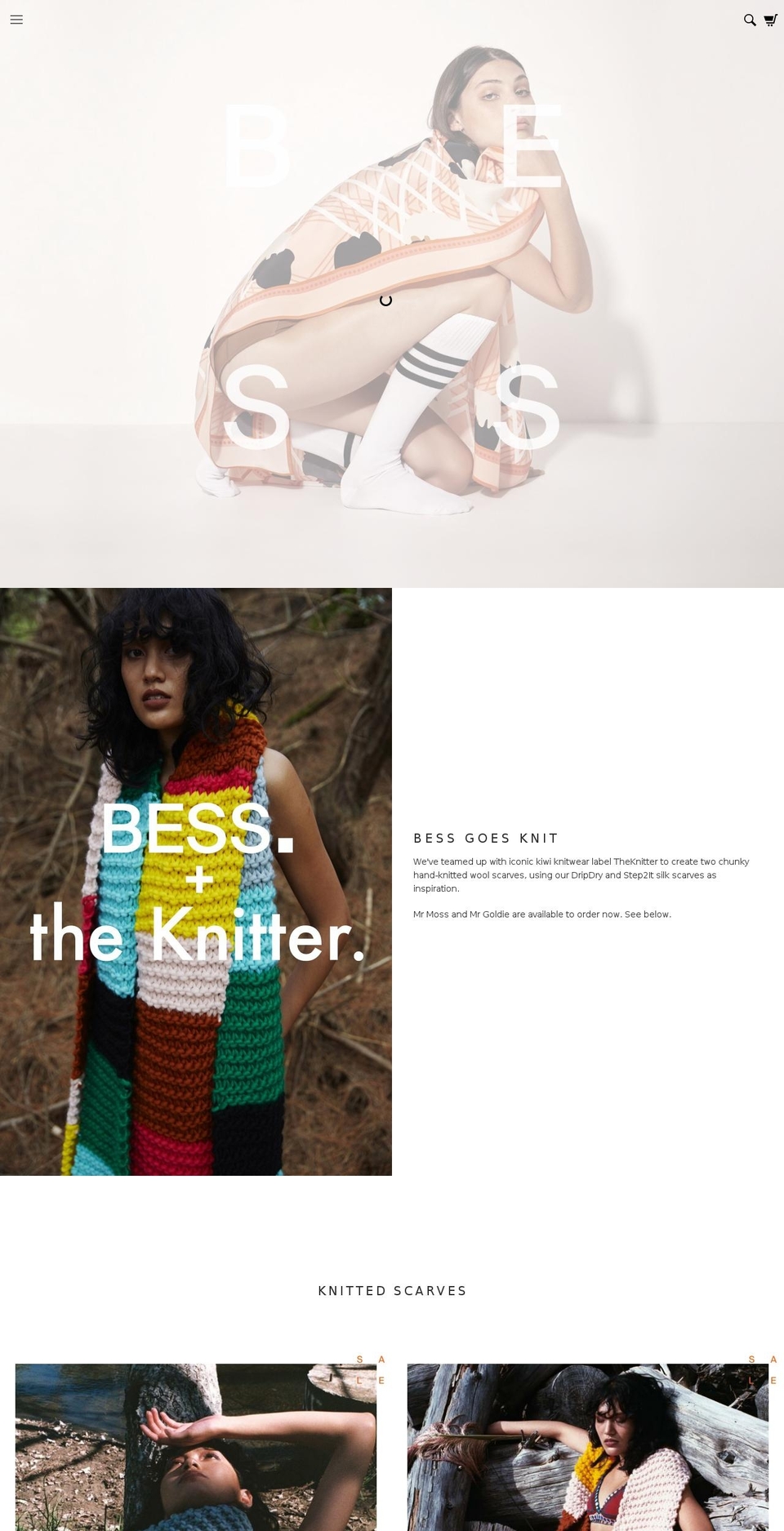 bess.studio shopify website screenshot