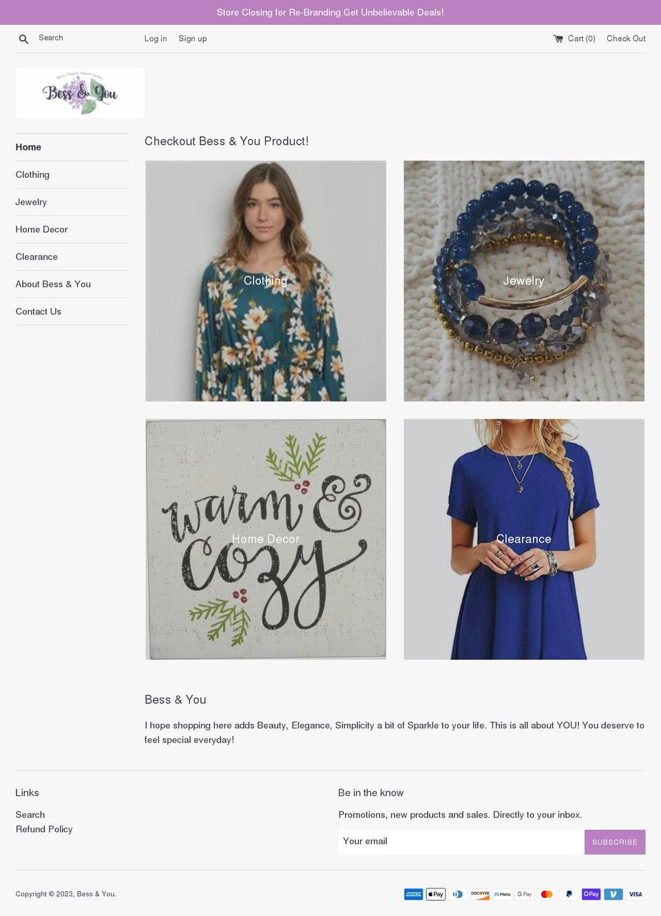bessandyou.com shopify website screenshot