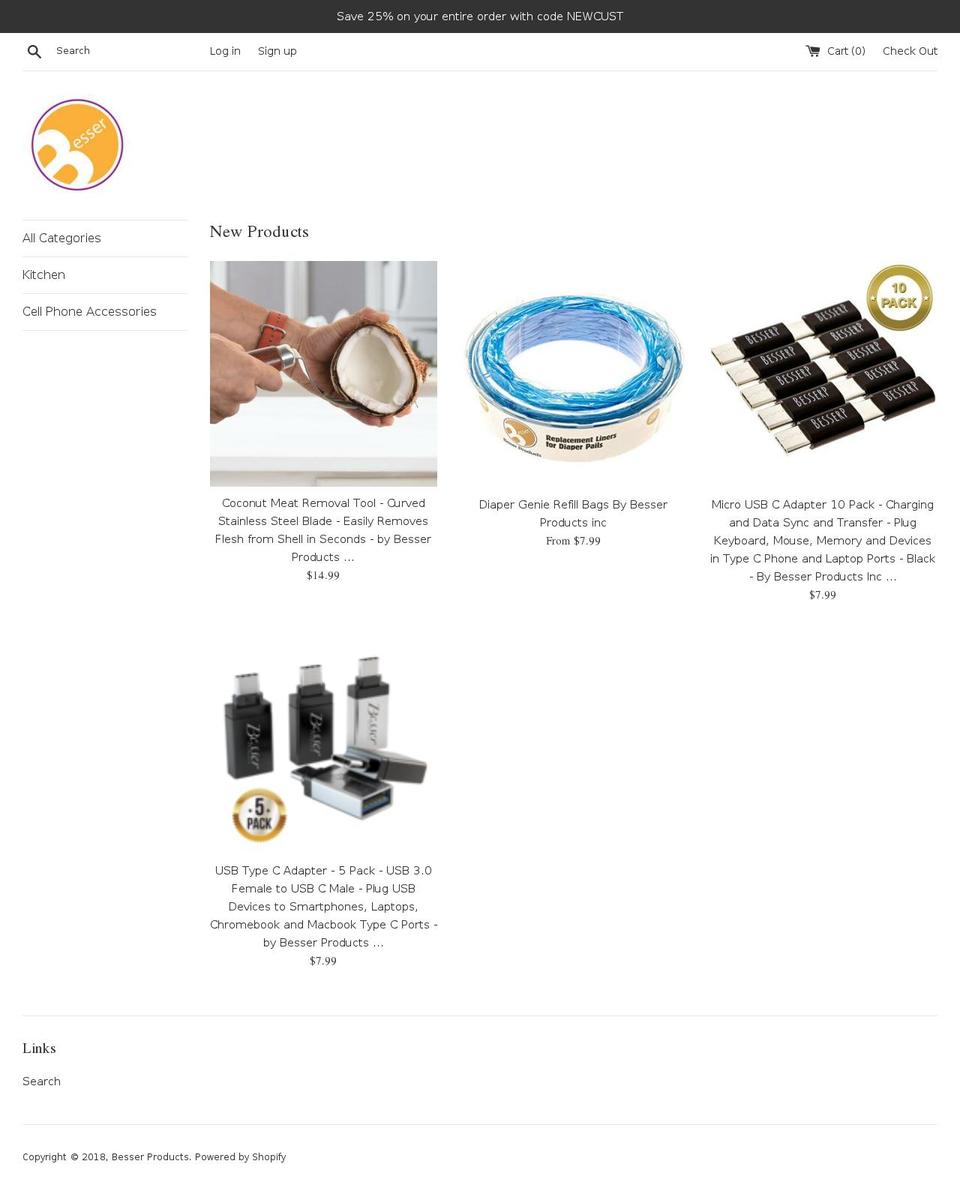 besserproducts.com — Shopify storefront screenshot