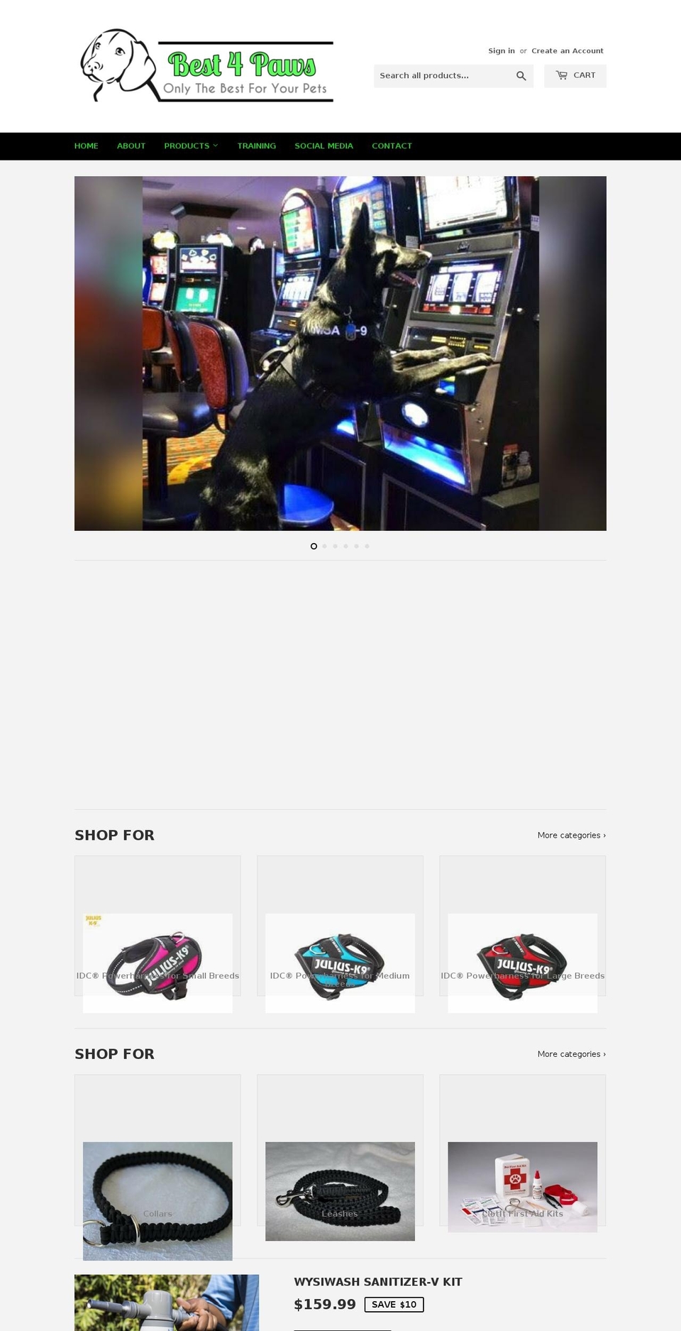 best4pawslasvegas.com shopify website screenshot