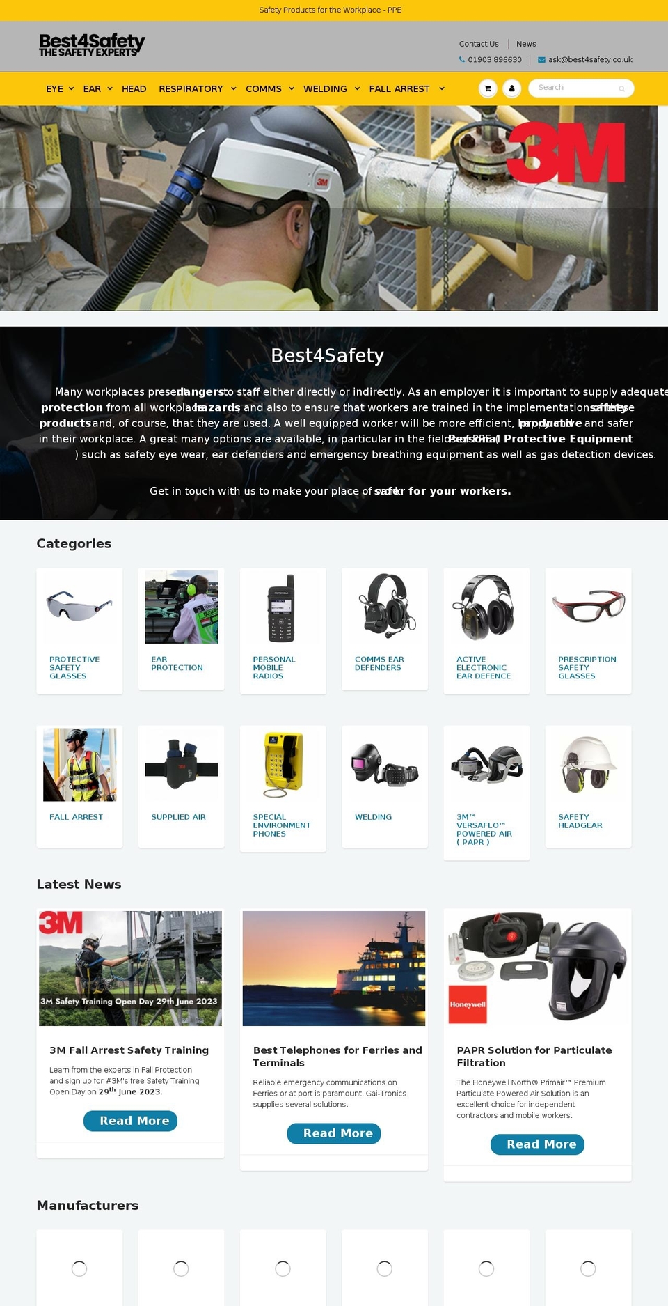 best4safety.co.uk shopify website screenshot