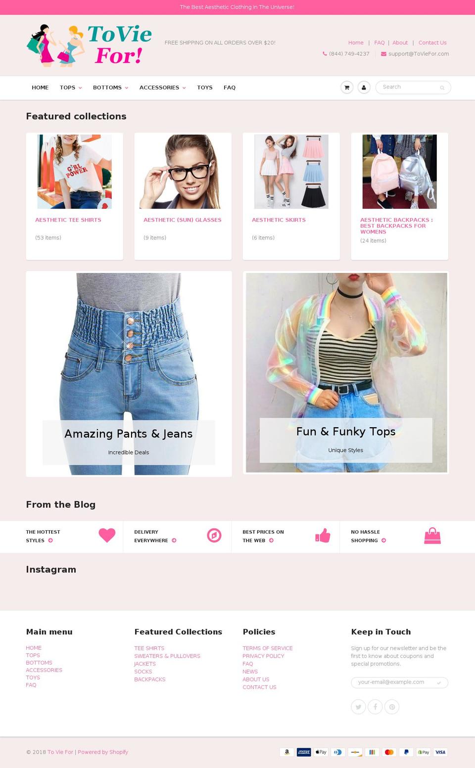 bestaestheticclothing.com shopify website screenshot