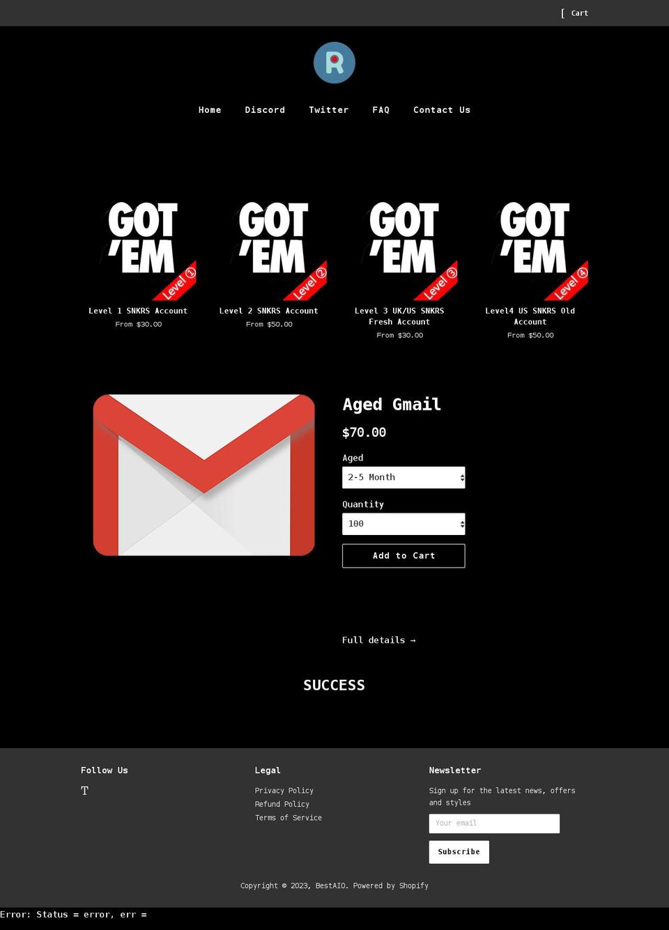 bestaio.com shopify website screenshot