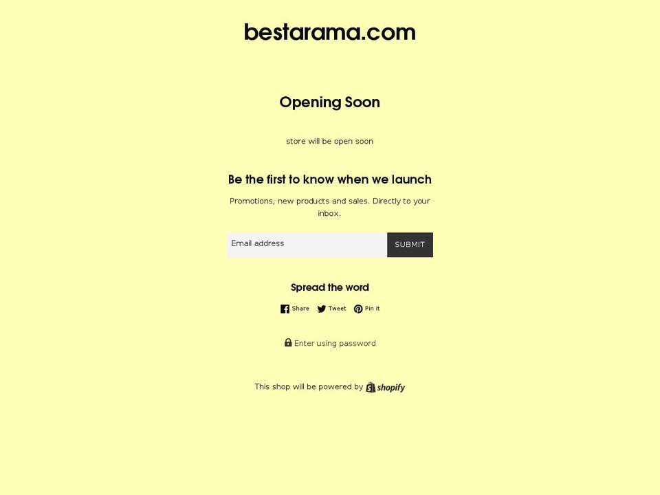 bestarama.com shopify website screenshot