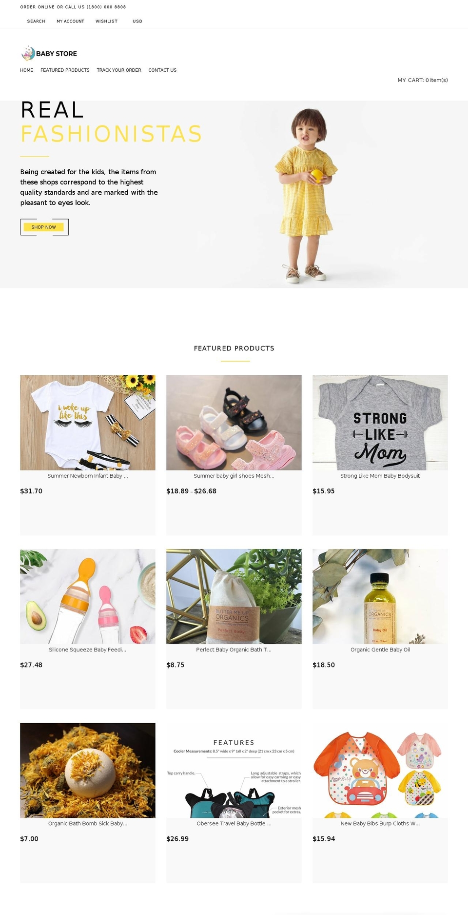 Baby clothing theme Shopify theme site example bestbabycloth.com