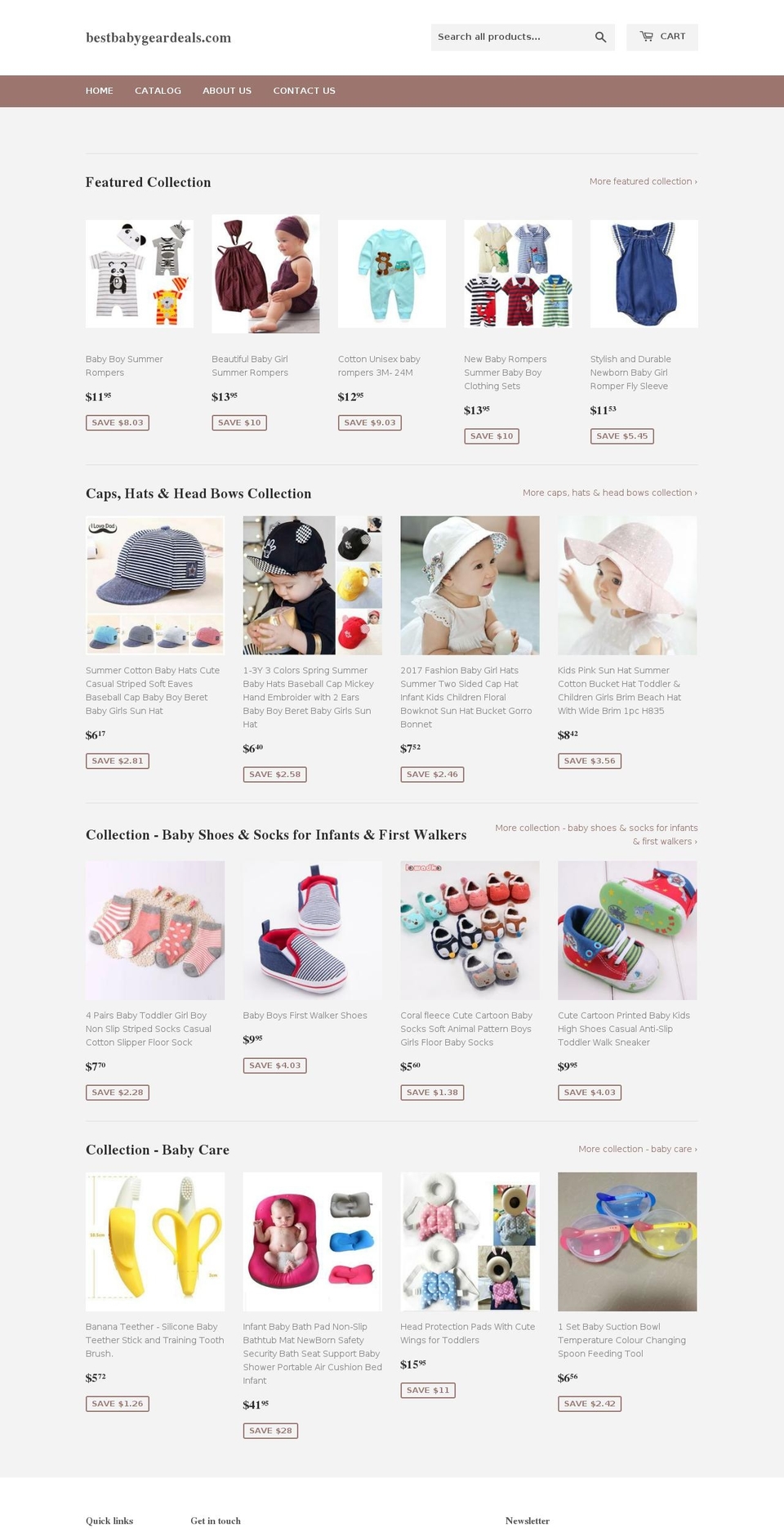 bestbabygeardeals.com — Shopify storefront screenshot