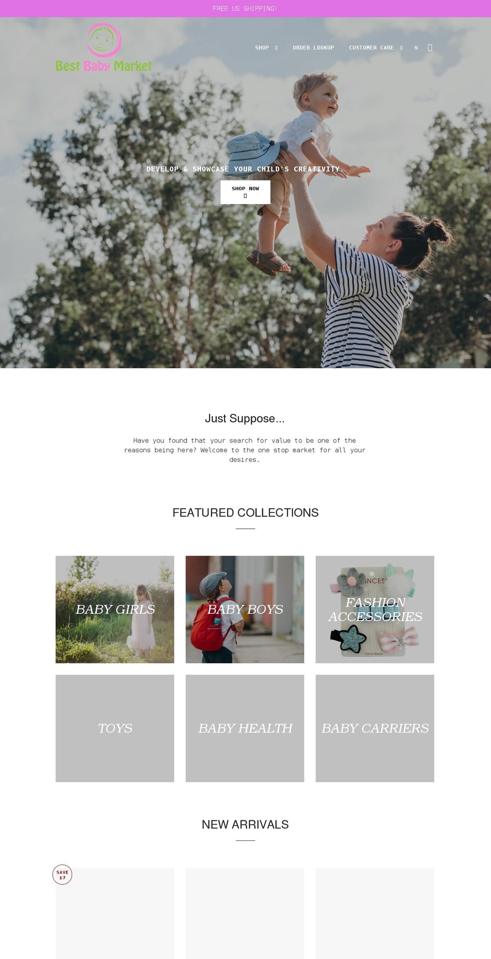 bestbabymarket.com shopify website screenshot