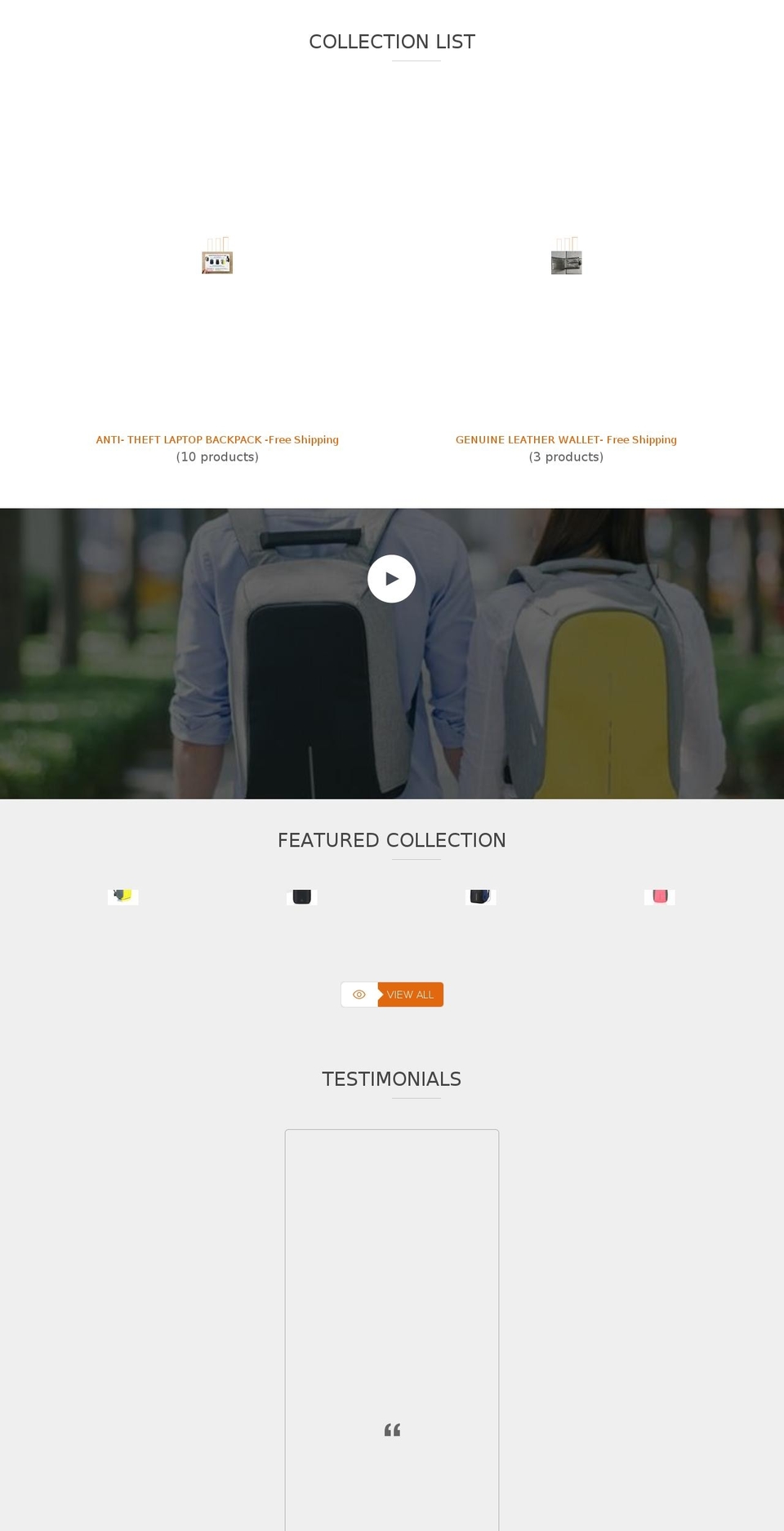 bestbackpackever.com — Shopify storefront screenshot
