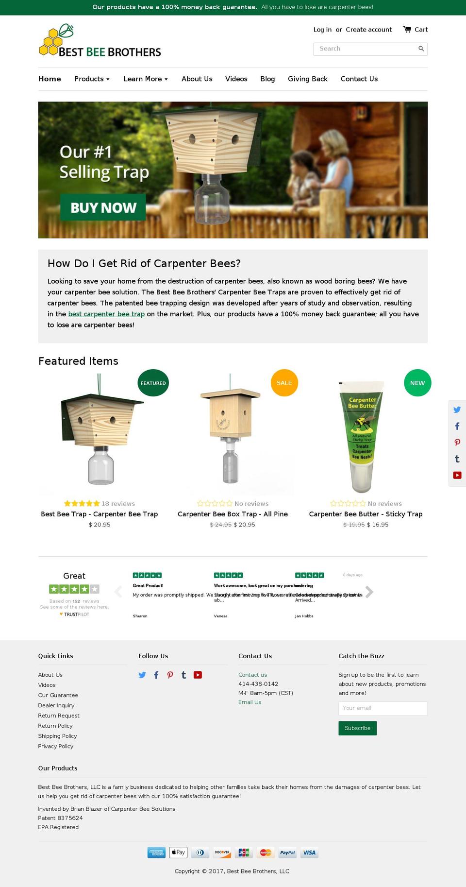 bestbeebrothers.us shopify website screenshot