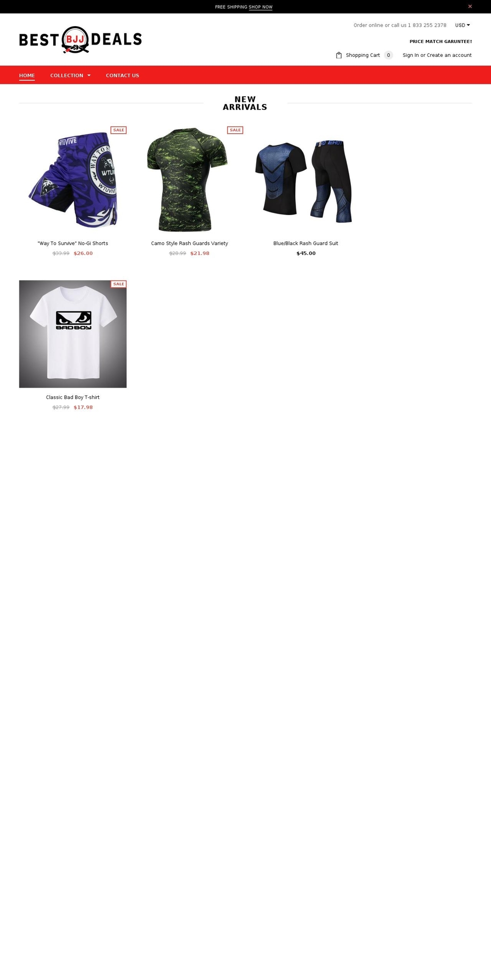 bestbjjdeals.com — Shopify storefront screenshot