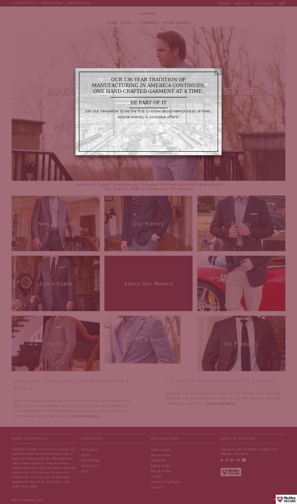 3\/23\/17 Hardwick Clothes Shopify theme site example bestblazerinthesouth.com