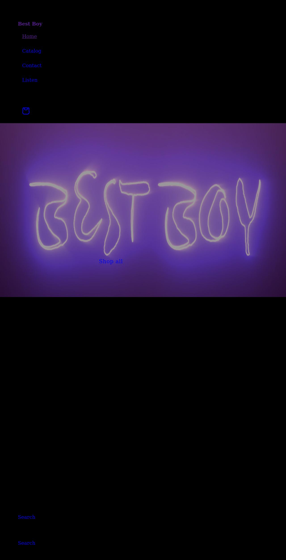 bestboymusic.com shopify website screenshot