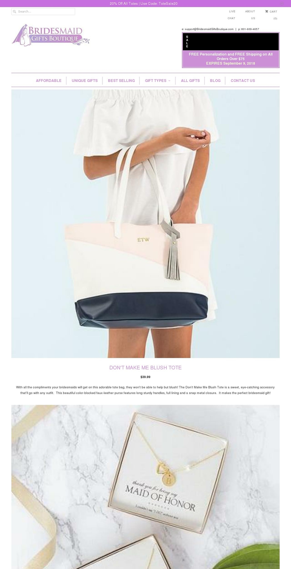 bestbridesmaidgifts.com — Shopify storefront screenshot