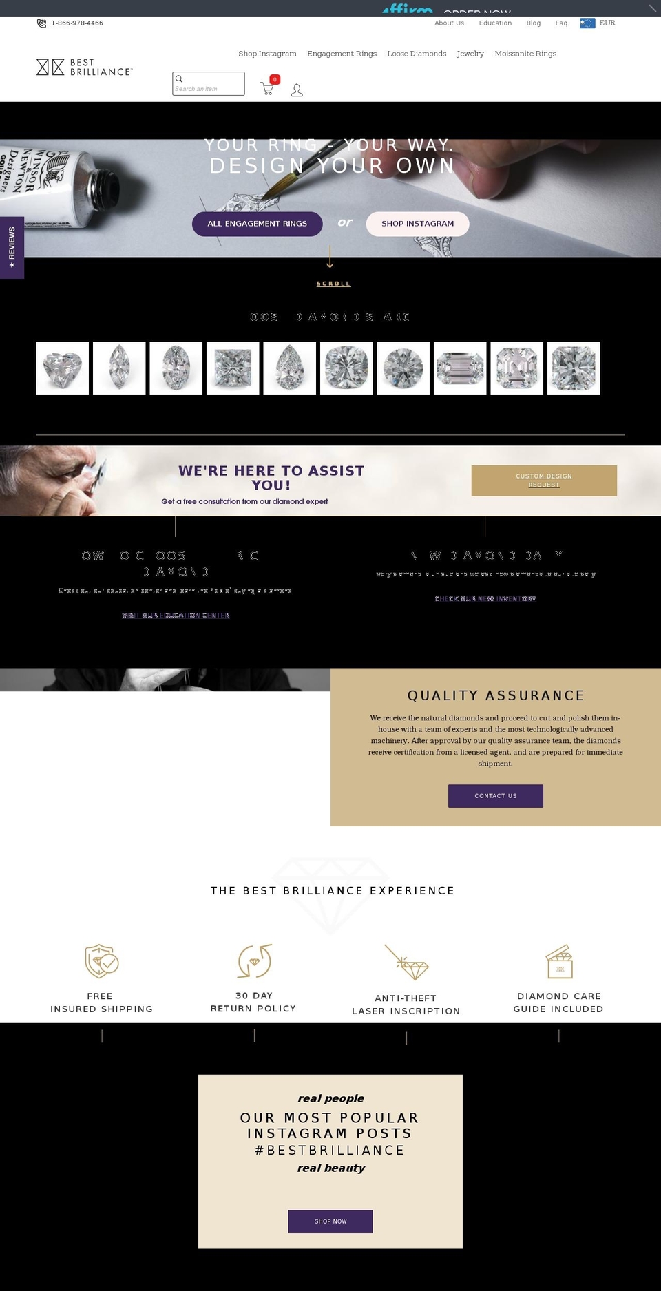 bestbrilliance.com shopify website screenshot