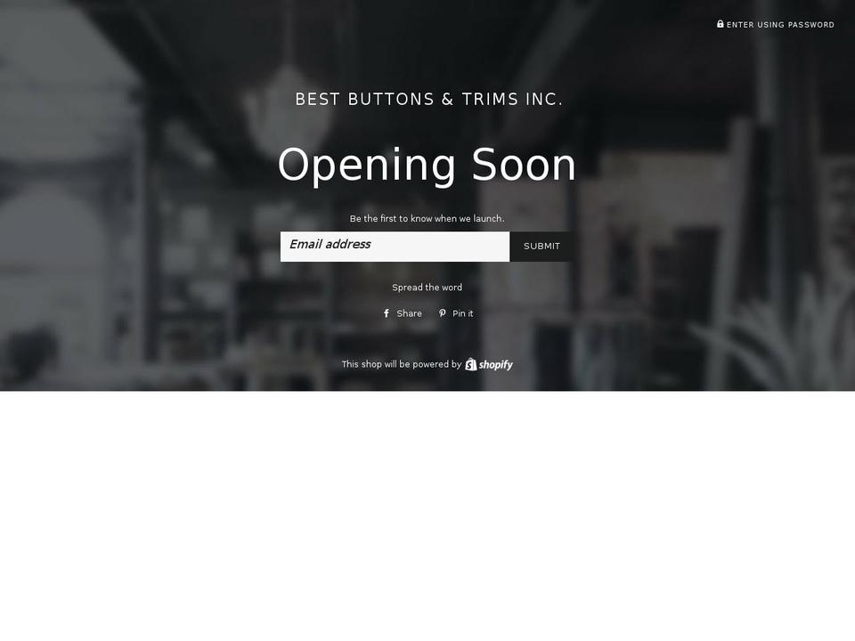 bestbuttonsandtrims.com — Shopify storefront screenshot
