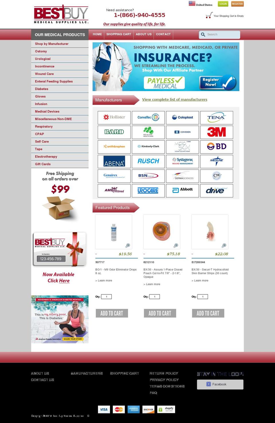 bestbuyostomy.com shopify website screenshot