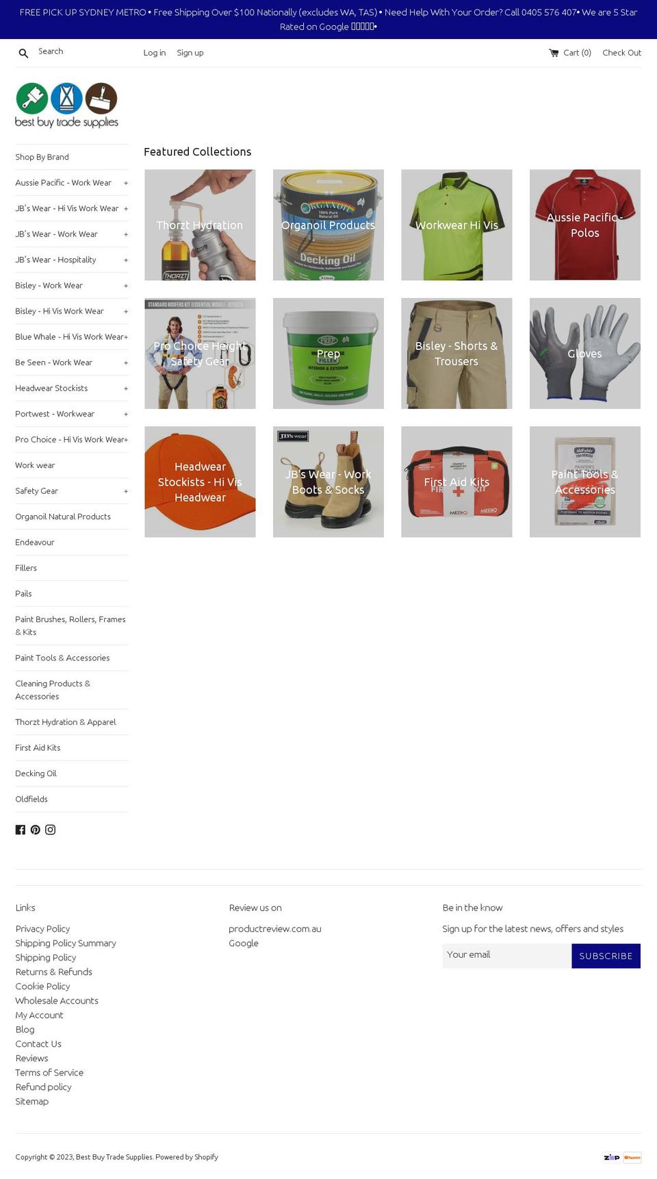 bestbuytradesupplies.com.au shopify website screenshot