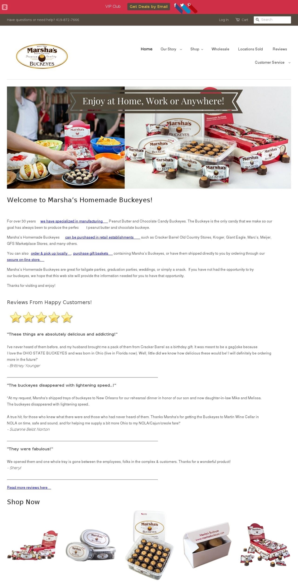 bestcandybuckeyes.com — Shopify storefront screenshot