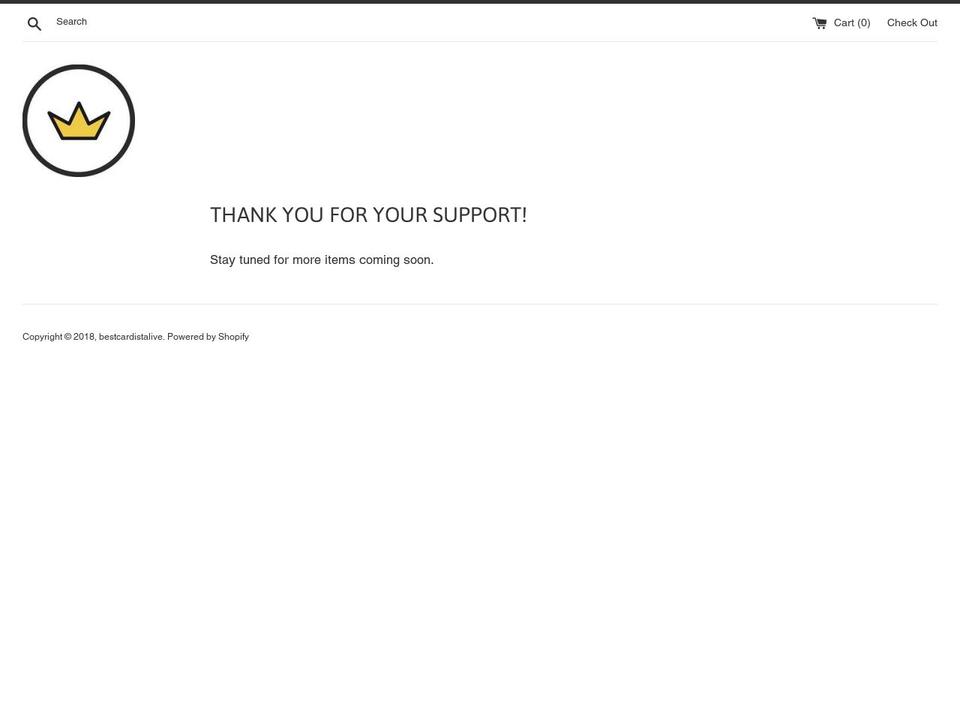bestcardistalive.com shopify website screenshot