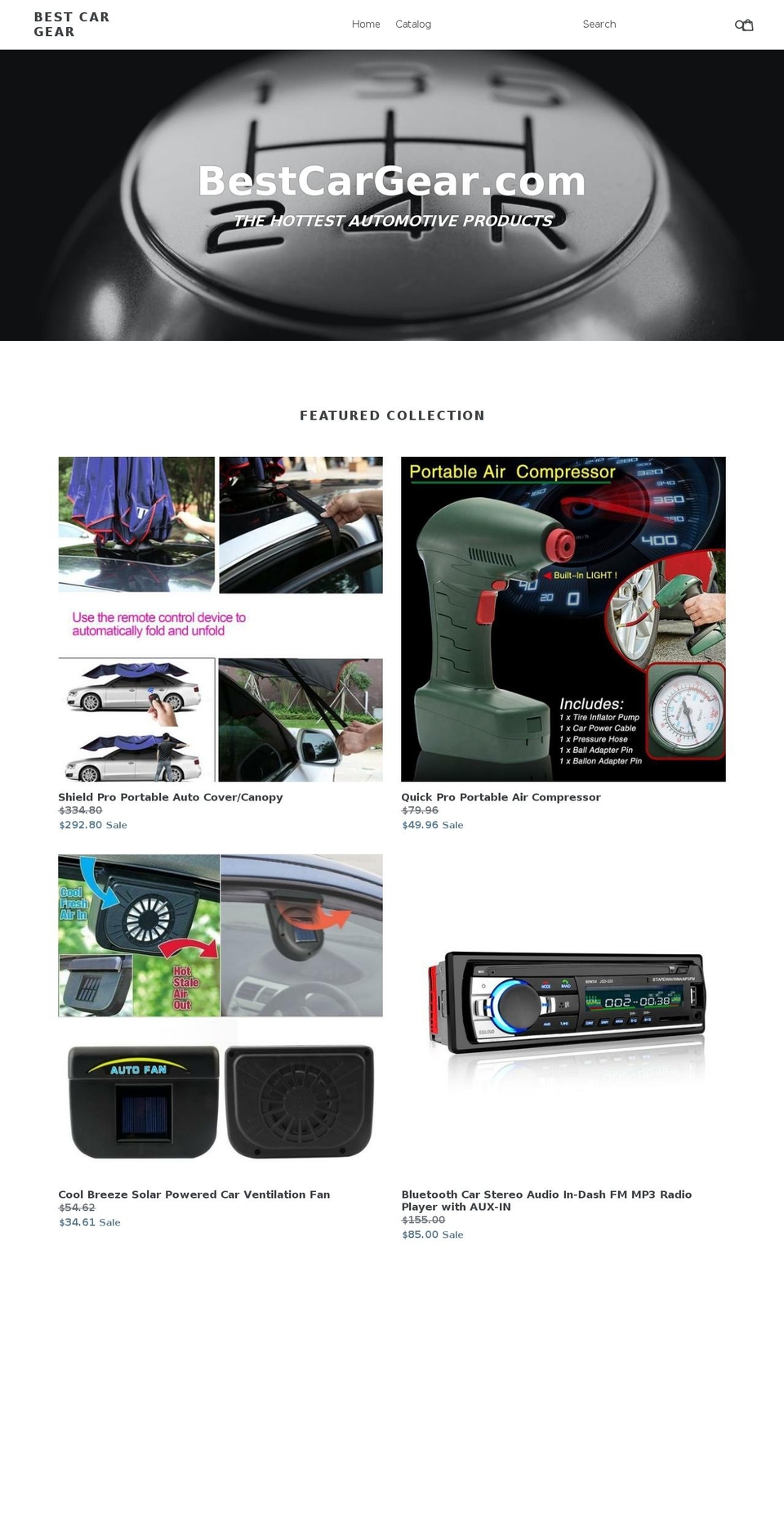 bestcargear.com — Shopify storefront screenshot
