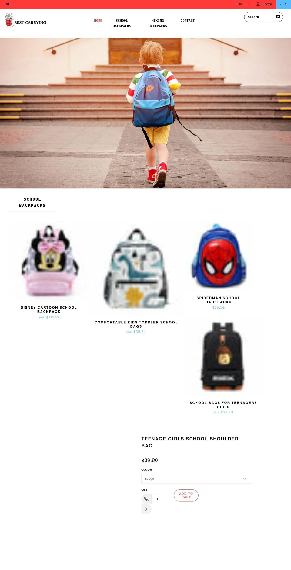 bestcarrying.com shopify website screenshot