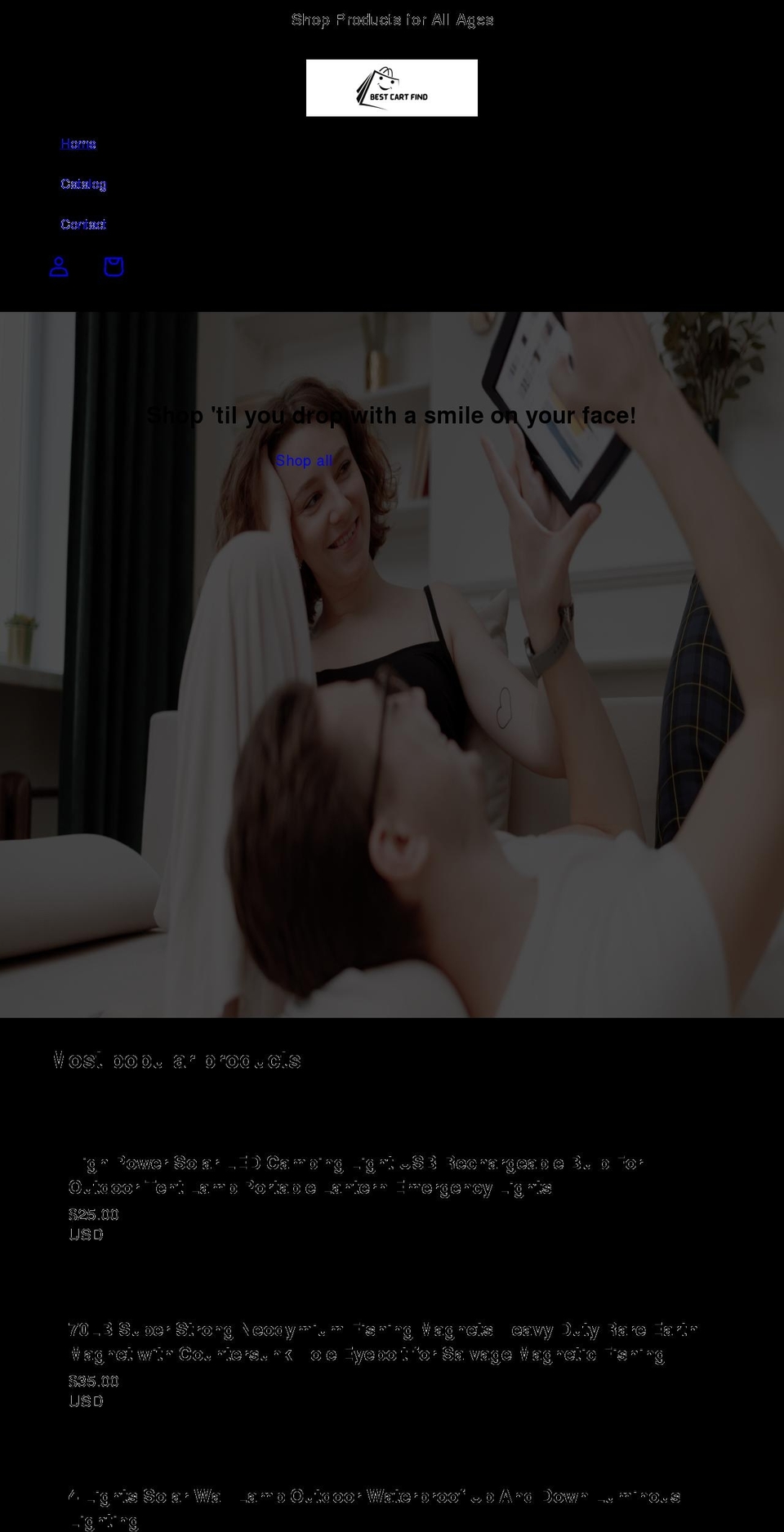 bestcartfind.com shopify website screenshot
