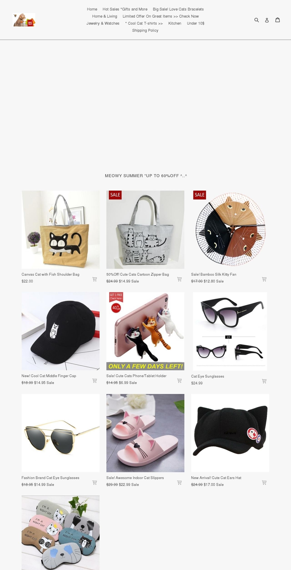 bestcatdeals.net shopify website screenshot