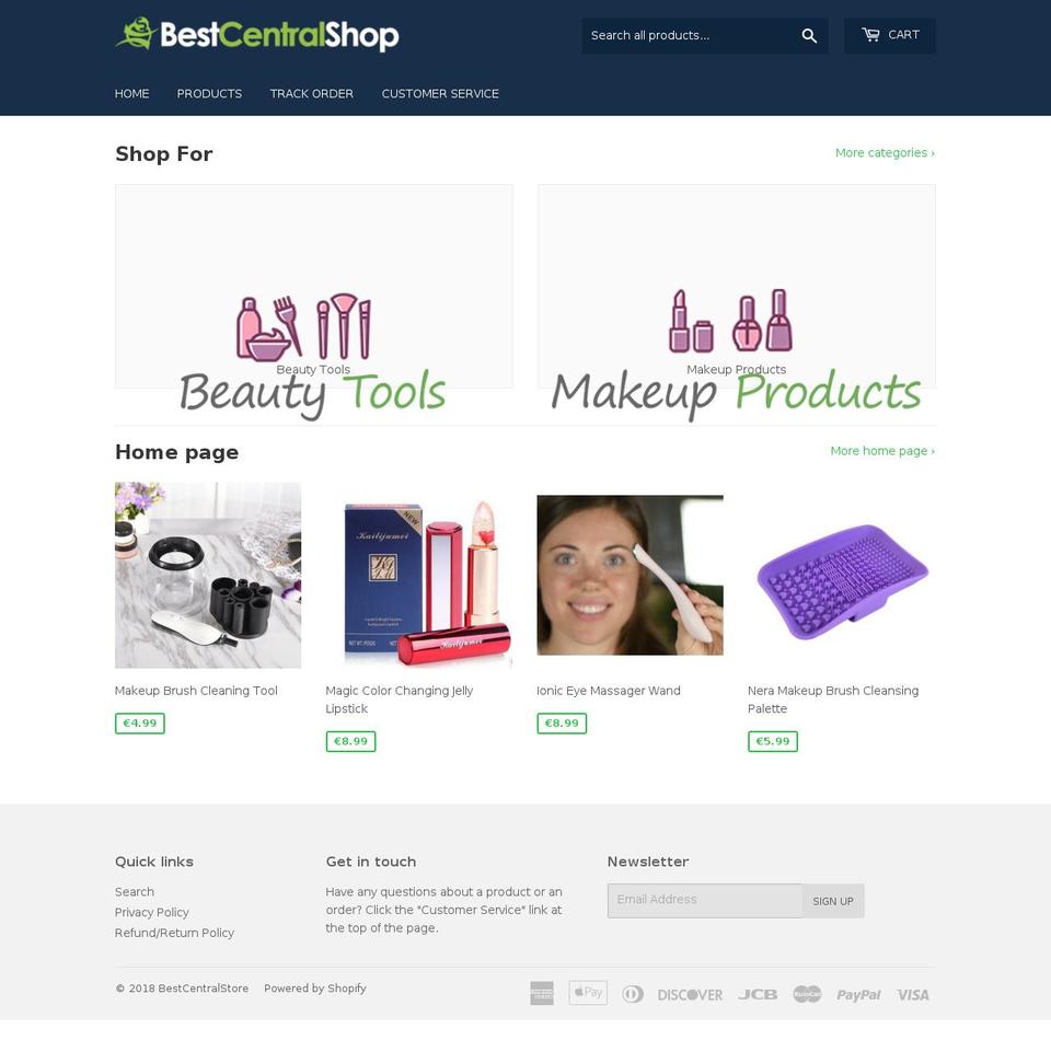 bestcentralshop.com shopify website screenshot