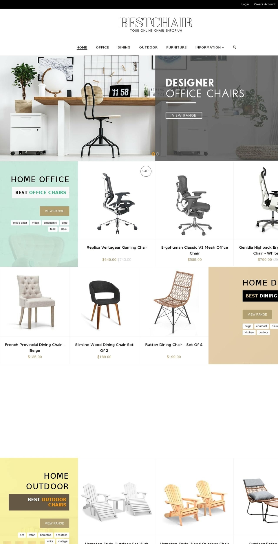 bestchair.com.au shopify website screenshot