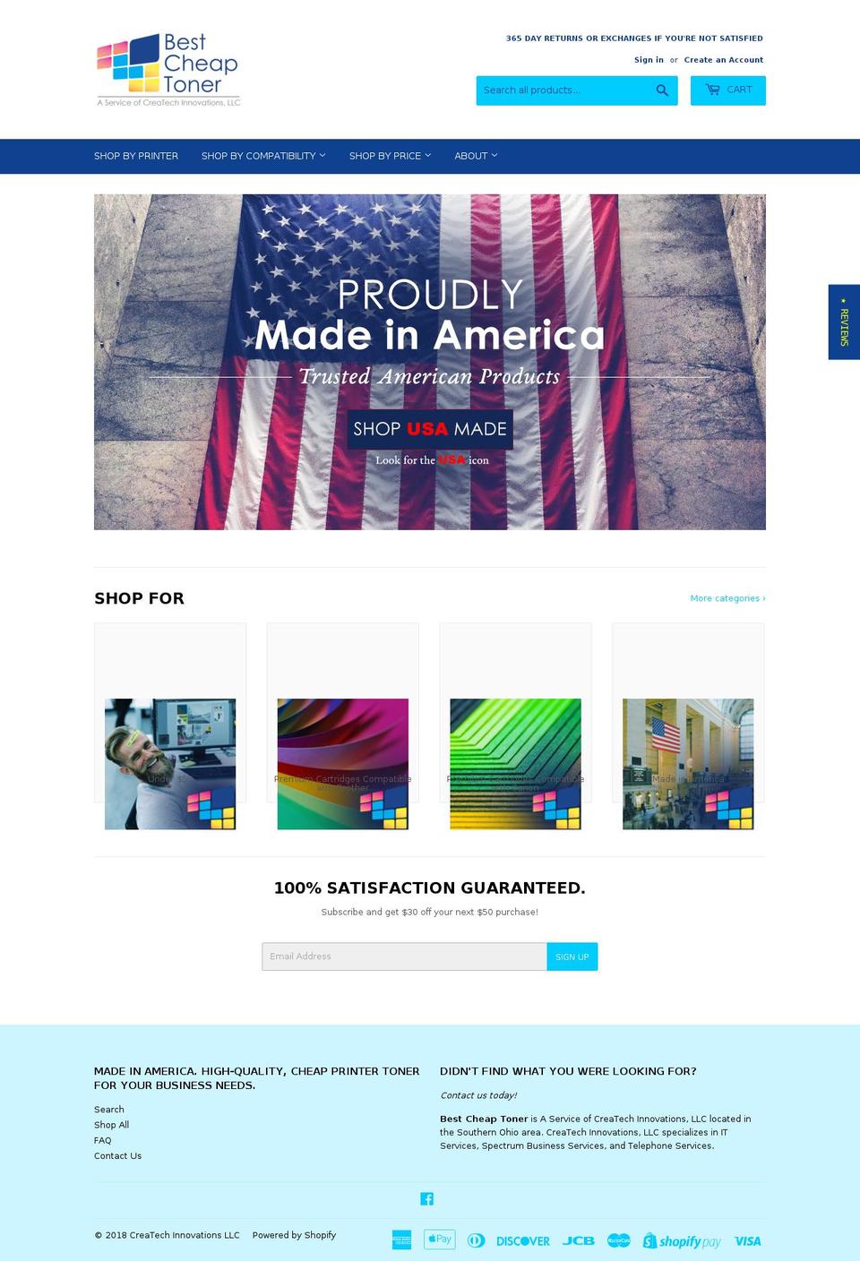 bestcheaptoner.com — Shopify storefront screenshot