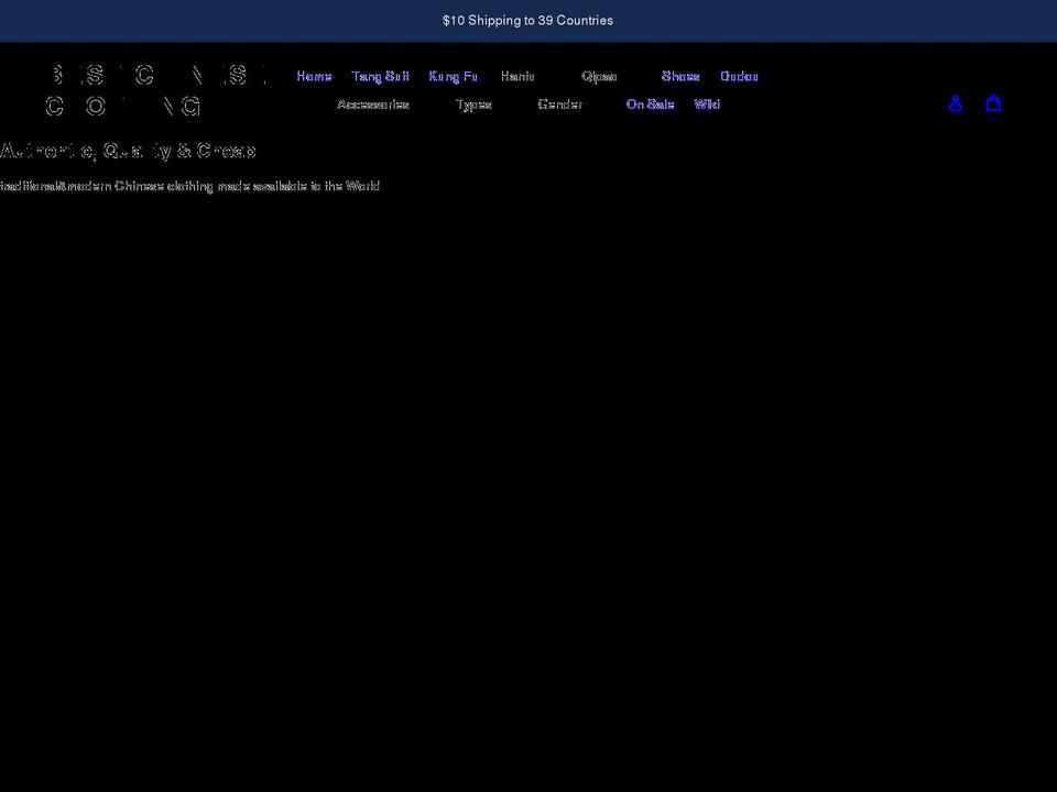 bestchineseclothing.com — Shopify storefront screenshot