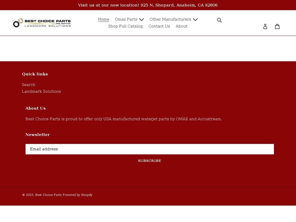 bestchoiceparts.com shopify website screenshot