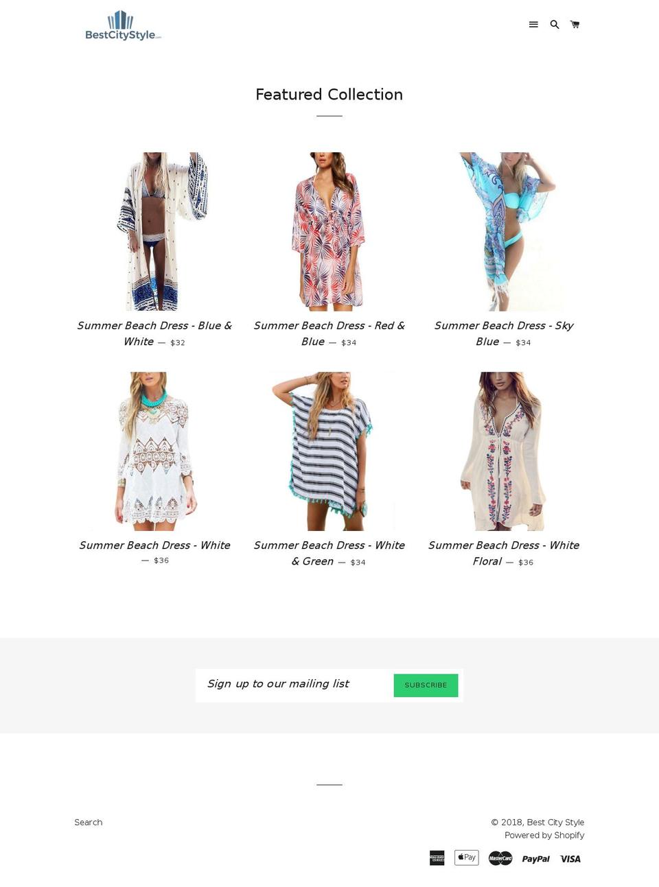 bestcitystyle.com shopify website screenshot