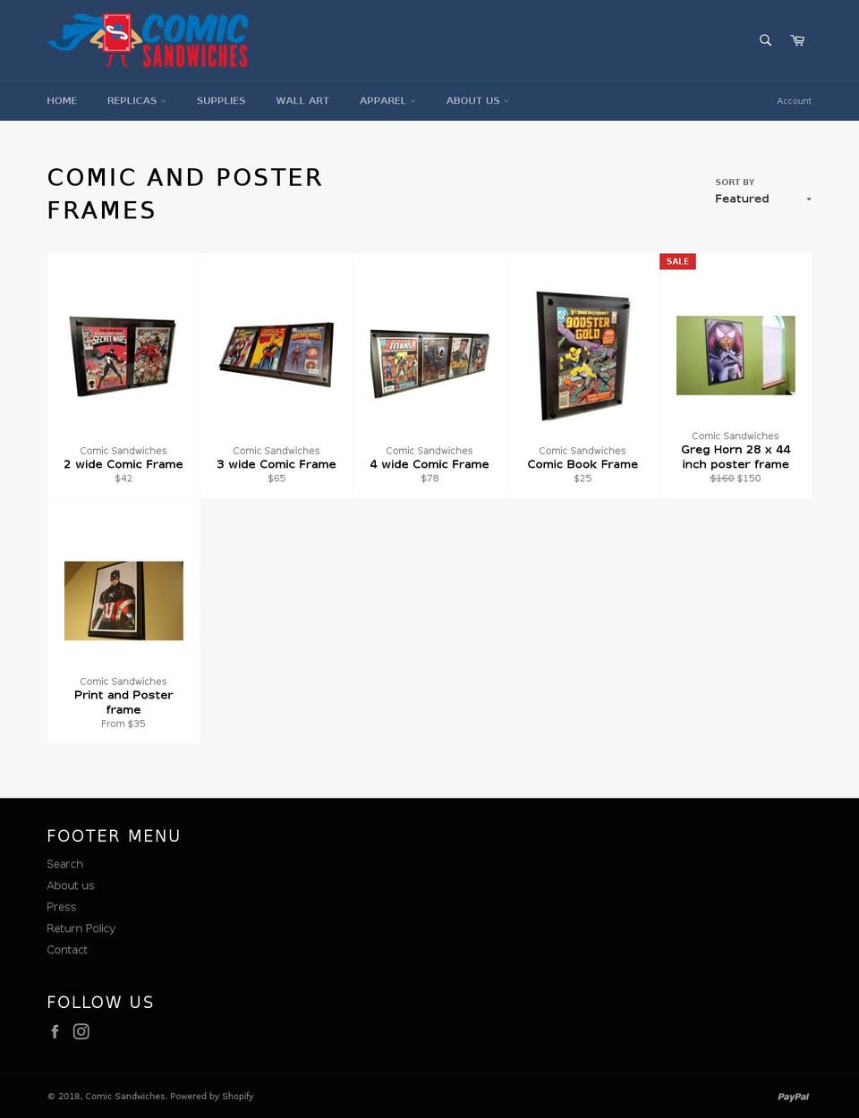 bestcomicbookdisplays.com — Shopify storefront screenshot
